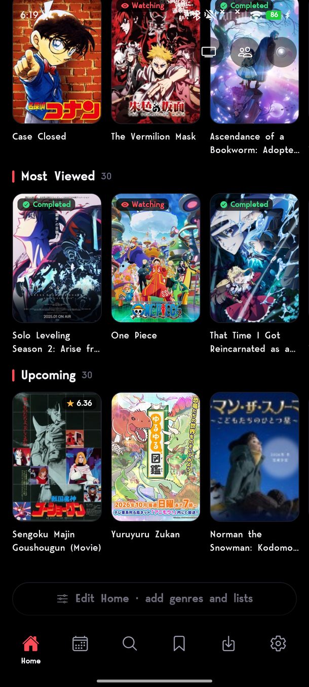 The Edit Home button at the bottom of Home.